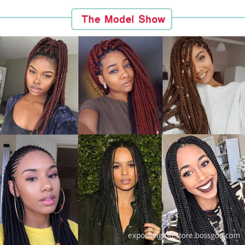 Curly Crochet Braid Synthetic Braiding Hair Extensions  22inches Wavy Crochet Hair for woman Box Braids hair